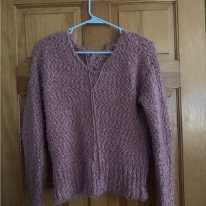 Cozy Mauve Knit Sweater